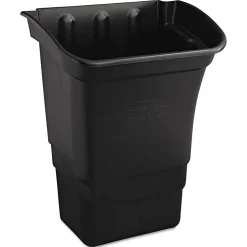 Rubbermaid Commercial Refuse Bin, Black, 8 gal, 2/Pack