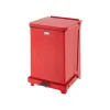Rubbermaid Defenders Indoor Step Trash Can, Red Metal, 4 Gal. (FGST7EPLRD)