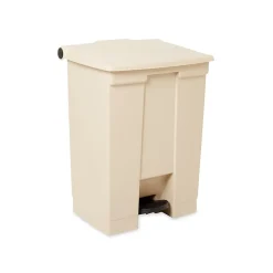 Rubbermaid Indoor Step Trash Can, Beige Plastic, 18 Gal. (FG614500BEIG)