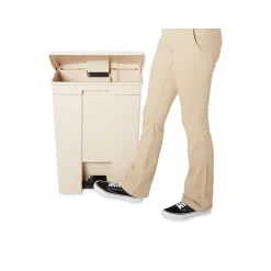 Rubbermaid Indoor Step Trash Can, Beige Plastic, 18 Gal. (FG614500BEIG)