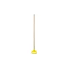 Rubbermaid Invader 60" Wood Wet Mop Handle, Yellow/Natural (FGH116000000)