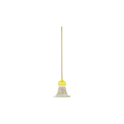Rubbermaid Invader 60" Wood Wet Mop Handle, Yellow/Natural (FGH116000000)