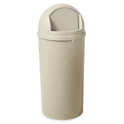 Rubbermaid Marshal Dome Top Plastic Trash Can, 15 gal. (FG816088BEIG)
