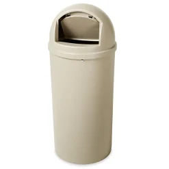 Rubbermaid Marshal Dome Top Plastic Trash Can, 15 gal. (FG816088BEIG)