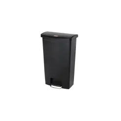 Rubbermaid Slim Jim Step-On Plastic Step Trash Can, 18 Gallon, Black (1883613)