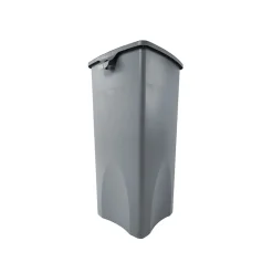 Rubbermaid Untouchable Indoor/Outdoor Trash Can, Gray Resin, 23 Gal. (FG356988GRAY)