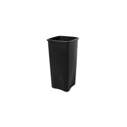 Rubbermaid Untouchable Plastic Square Wastebasket Trash Can, 23 Gallons, Black (FG356988BLA)