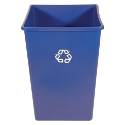 Rubbermaid ® Untouchable® Recycling Waste Containers, Square w/PCR Content, Clue, 50 gallon