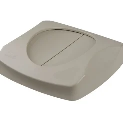 Rubbermaid ® Untouchable® Waste Container Lids, Square, Swing Top, Grey, Fits 23-Gallon Containers