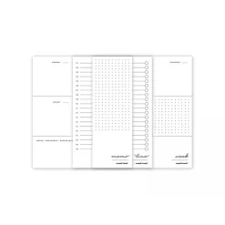 Russell+Hazel In Due Time Notepads, White/Gold, 80 Sheets/Pad, 3 Pads/Set (27619) Outlet