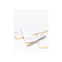 Russell+Hazel In Due Time Notepad Set, Gold/White, 80 Sheets/Pad, 3 Pads/Pack (27619)