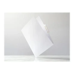 Russell+Hazel Reinforced File Folder, 1-Tab, Letter Size, White, 12/Pack (18911) Clearance