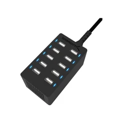 Lightning Cables<Sabrent 10-Port Desktop Smart USB Rapid Charger, Black (AX-TPCS)