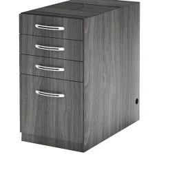 Best Aberdeen Credenza Pedestal, Pencil/Box/Box/File, 20"D, Gray Steel (APBBF20LGS) File Cabinets