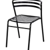 New CoGo Steel Outdoor/Indoor Stacking Chair, Black, 2/Carton (4360BL) Folding & Stacking