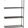 Hot Industrial Add-On Unit 4-Shelf Wire, 48.03", Black (5292BL) Shelving