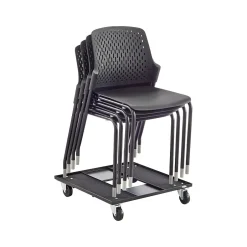 Outlet Next High-Impact Polypropylene Office Chair, Black, 4/Carton (4287BL) Folding & Stacking