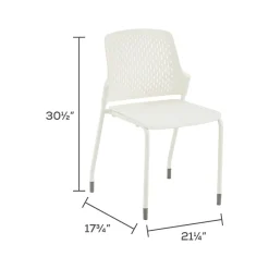 Outlet Next High-Impact Polypropylene Office Chair, White, 4/Carton (4287WH) Folding & Stacking
