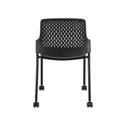 Hot Next Polypropylene Office Chair, Black, 4/Carton (4314BL) Folding & Stacking