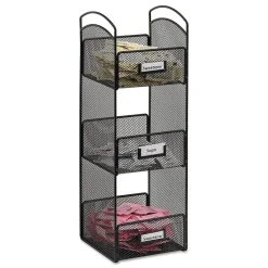 Coffee Organizers<Safco ® Onyx Hospitality Organizer Tower, 3 Compartments, Black (3290BL)