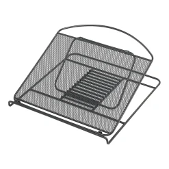 Safco Onyx 12.25"W x 12.25"D Steel Mesh Laptop Stand, Black (2161BL)