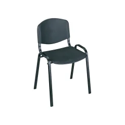 New Polypropylene Banquet/Reception Chairs, Black, 4/Pack (4185BLK) Folding & Stacking