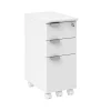New Resi Ped 3-Drawer Mobile Vertical File Cabinet, Letter Size, Lockable, 26.54"H x 11.57"W x 19.02"D, White (RESPEDWH) File Cabinets