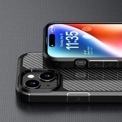 Cell Phone Cases<SaharaCase Anti-Slip MagSafe Phone Case for iPhone 15 Plus, Shock Absorbing, Black (CP00448)