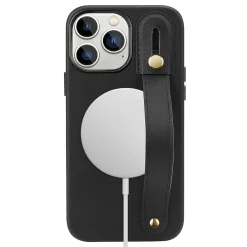 Cell Phone Cases<SaharaCase FingerGrip MagSafe Phone Case for iPhone 15 Pro, Shock Absorbing, Black (CP00465)