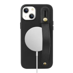 Cell Phone Cases<SaharaCase FingerGrip MagSafe Phone Case for iPhone 15, Shock Absorbing, Black (CP00443)
