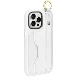 Cell Phone Cases<SaharaCase FingerGrip Phone Case for iPhone 15 Pro Max, Shock Absorbing, White (CP00485)