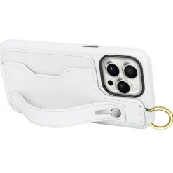 Cell Phone Cases<SaharaCase FingerGrip Phone Case for iPhone 15 Pro Max, Shock Absorbing, White (CP00485)