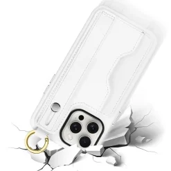 Cell Phone Cases<SaharaCase FingerGrip Phone Case for iPhone 15 Pro Max, Shock Absorbing, White (CP00485)