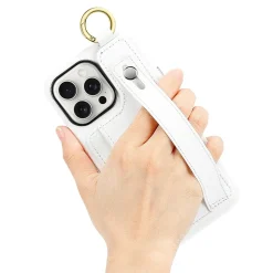 Cell Phone Cases<SaharaCase FingerGrip Phone Case for iPhone 15 Pro Max, Shock Absorbing, White (CP00485)