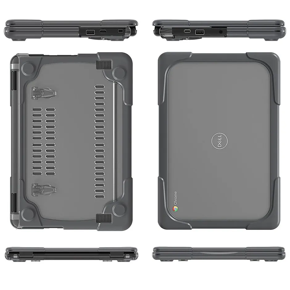 SaharaCase Hard Shell Laptop Case for Dell Chromebook, Gray/Clear (LT00054)