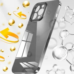 Cell Phone Cases<SaharaCase Hybrid-Flex Hard Shell Case, Tempered Glass Screen, Camera Protector for iPhone 15 Pro Max, Clear (CP471ZD128ZD131)