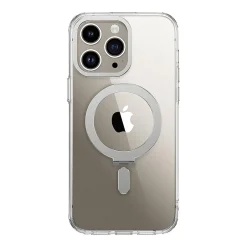 Cell Phone Cases<SaharaCase Hybrid-Flex Kickstand MagSafe Phone Case for iPhone 15 Pro, Shock Absorbing, Clear (CP00460)