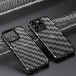 Cell Phone Cases<SaharaCase Rugged Case for iPhone 15 Pro Max with Glass Screen, Camera Protector, Shock Absorbing, Black (CP470ZD128ZD131)