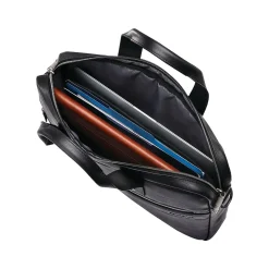 Samsonite Classic Laptop Briefcase, Black Leather (126038-1041)