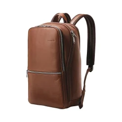 Samsonite Classic Leather Laptop Backpack, Solid, Cognac (126036-1221)