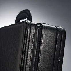 Samsonite Expandable Laptop Attache, Black Leather (44077-1041)