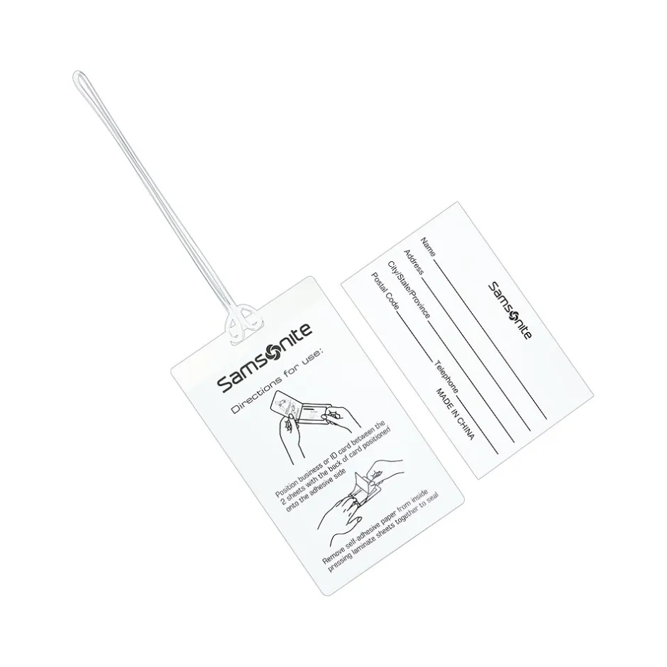 Samsonite Luggage Tag, Clear (91831-1212)