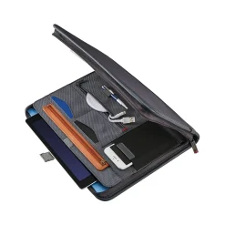 Samsonite Xenon Business Polyester Padfolio with Zipper Closure, Steel Gray (116465-1829)