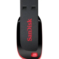 SanDisk Cruzer Blade 64GB USB 2.0 Type A Flash Drive, Black/Red (SDCZ50-064G-A46)* Usb Flash Drives