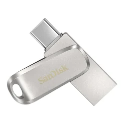 SanDisk Ultra Dual Luxe 64GB USB 3.1 Type-C Flash Drive, Silver (SDDDC4-064G-A46)* Usb Flash Drives