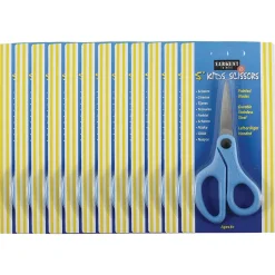 Sargent Art 5" Student Stainless Steel Scissors, Pointed Tip, Blue, 12/Pack (SAR220905-12) Online