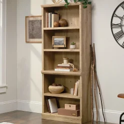 Outlet Aspen Post 71"H 5-Shelf Bookcase, Prime Oak (433963) Bookcases