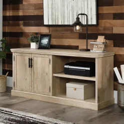 Outlet Aspen Post 30"H Storage Credenza with 2 Shelves, Prime Oak (427018) Storage Cabinets