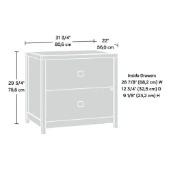 Outlet Cannery Bridge Commercial 2-Drawer Lateral File Cabinet, Letter/Legal Size, 32