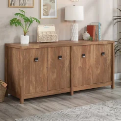 Best Cannery Bridge 30"H Storage Credenza with 2 Shelves, Sindoori Mango (429513) Storage Cabinets